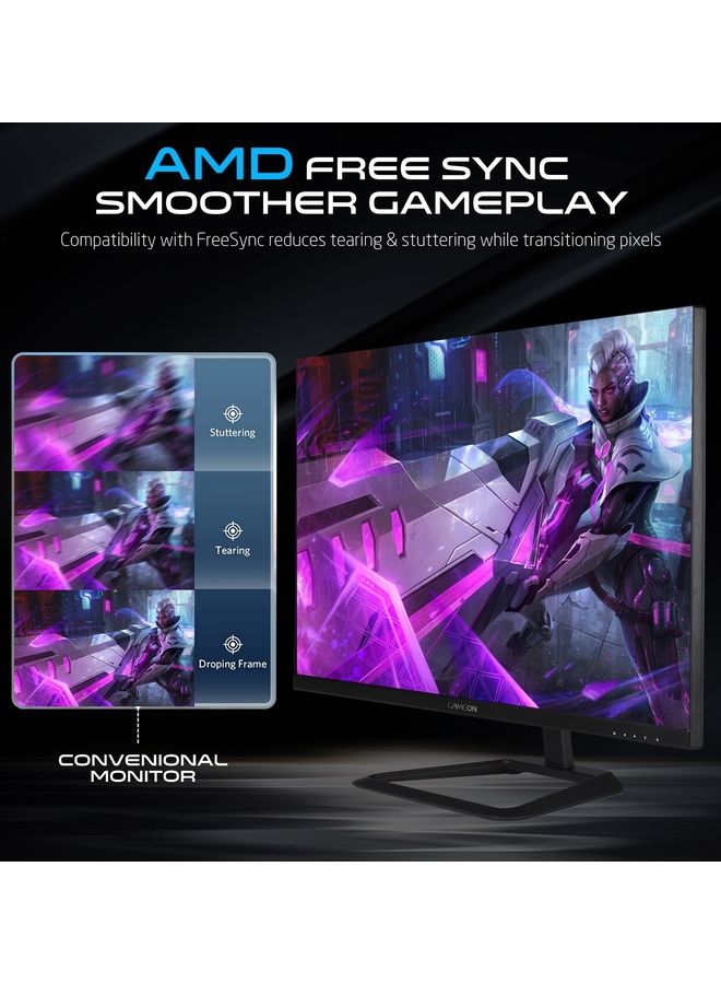 جايم أون GAMEON GOP32FHD240VA 32 بوصة FHD 240Hz 1ms 1920X1080 شاشة ألعاب مسطحة VA مع Gsync و FreeSync Black (متوافق مع وحدة تحكم HDMI 2.1) أبيض - Image 3