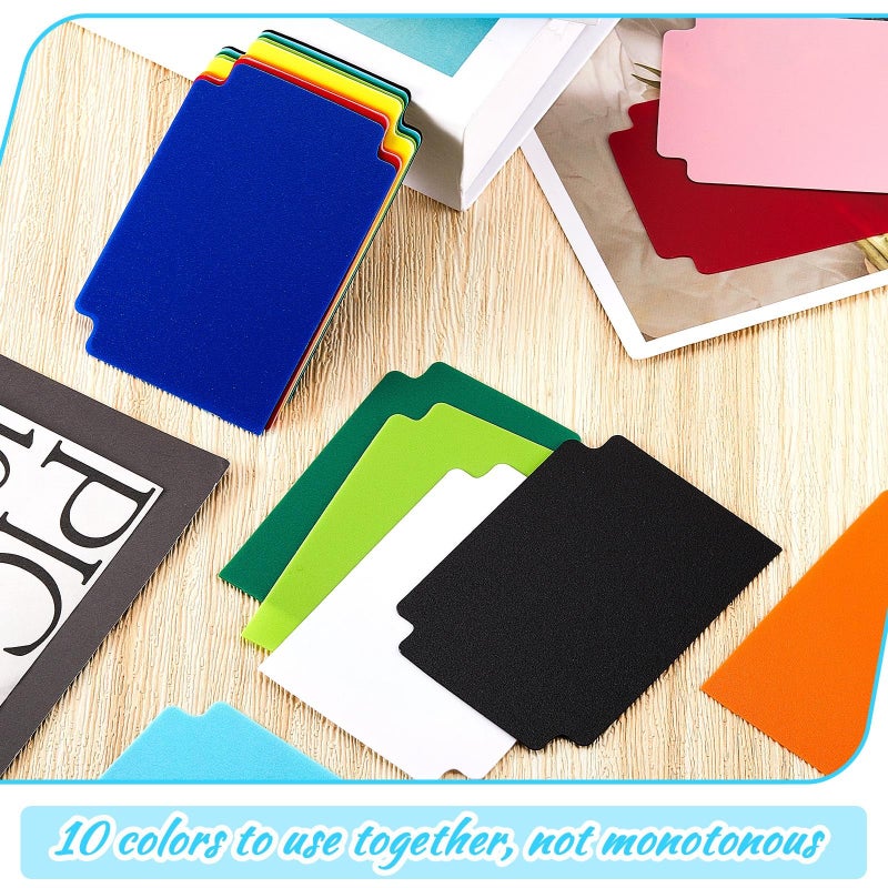 Suilung Trading Card Dividers Multicolor Card Page Dividers Frosted Card Separator with Tabs Plastic Divider Cards for Games Sports, 2.7 x 3.8 Inches (50) - Image 5