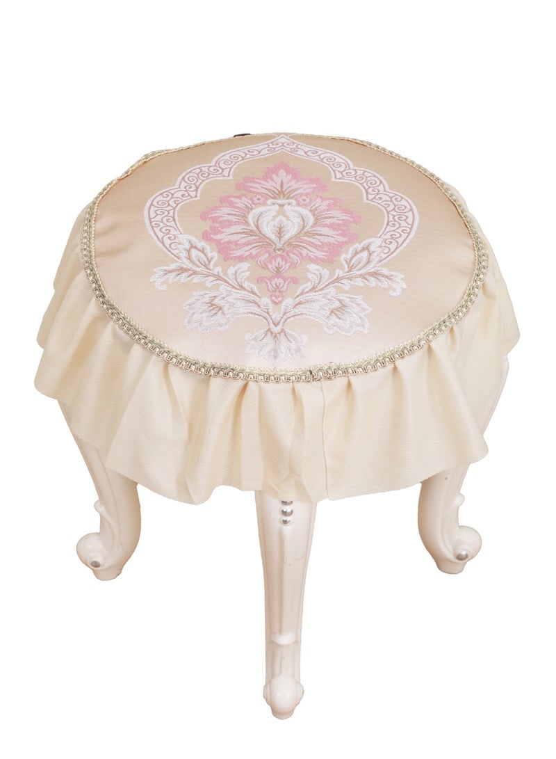 Round Dining Chair Pad Seat Cushion for Dressing Stool Kitchen Chair Non-Slip Washable Imitated Silk Jacquard Stool Pads for Bedroom Living Room Office, Diameter 30 cm - Image 1