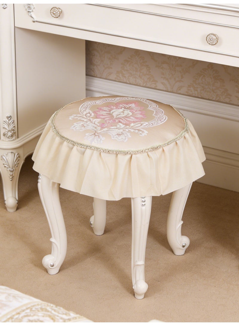 Round Dining Chair Pad Seat Cushion for Dressing Stool Kitchen Chair Non-Slip Washable Imitated Silk Jacquard Stool Pads for Bedroom Living Room Office, Diameter 30 cm - Image 2