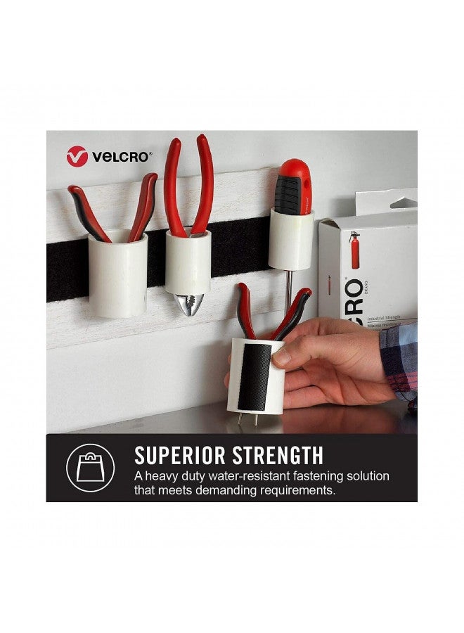 VELCRO Brand VELCRO Brand Industrial Fasteners Stick-On Adhesive | Professional Grade Heavy Duty Strength Holds up to 10 lbs on Smooth Surfaces | Indoor Outdoor Use, 4in x 2in (2pk), Strips, 2 Sets, 90200 - Image 1