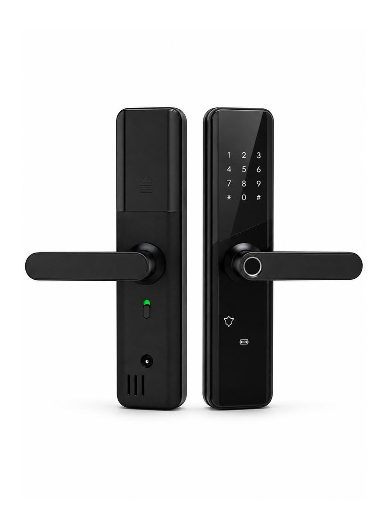 قفل باب ذكي بالبصمة WiFi – Smart Door Lock مع تطبيق للجوال – قفل إلكتروني للأبواب الخشبية والمعدنية والفنادق - Image 2