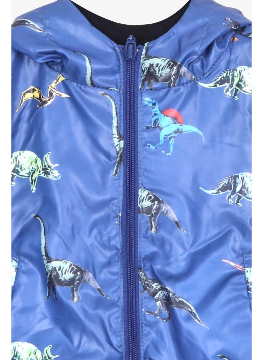 Breeze Boys Raincoat Dinosaur Patterned Sax (1-6 Years)  - Image 3