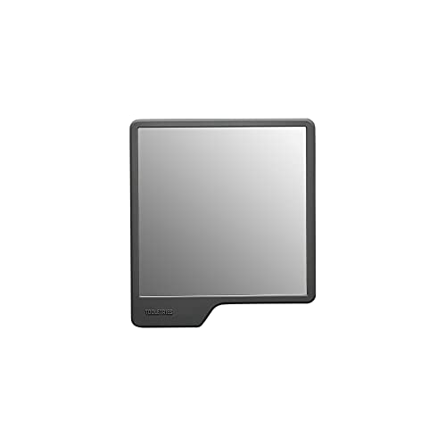TOOLETRIES Oliver Shower Mirror - Premium Shower Mirror for Shaving, Grooming - 100% silicone - Shatterproof Mirror - Grips to Shiny Surfaces - No Suction Cups - No Adhesives - Charcoal - Image 2