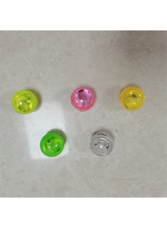 Vibration Flash Ball Waterproof Vibration Ball Electronic Light-emitting Movement Toy Accessories Red And Blue Double Flash Double Light Vibration Ball-Color:Waterproof Vibration Ball Five-color Random Mixed Hair-Specifications:Diameter About 2.4cm  - Image 4