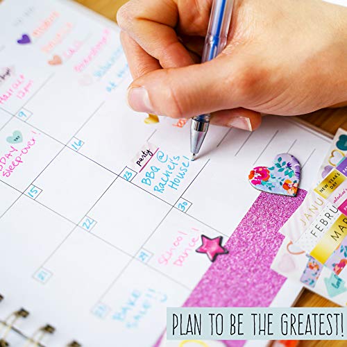 STMT Planner Set - Decorate The Ultimate DIY Daily Planner/Organizer/Diary/Journal/Agenda With Embellishments, Fun Stickers, Paper Clips, Stamp Markers & Pen - Inspiring Planners For Kids And Teen Girls - Image 4