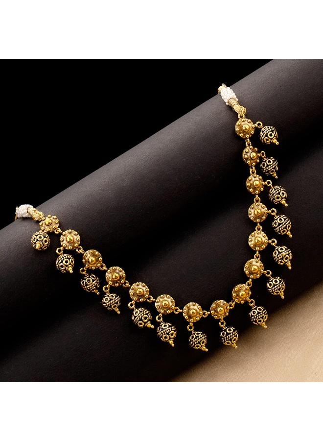 Voylla Rava Ball Ball Drop Choker Necklace For Women - Image 4
