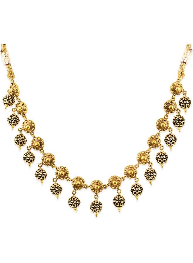 Voylla Rava Ball Ball Drop Choker Necklace For Women - Image 1
