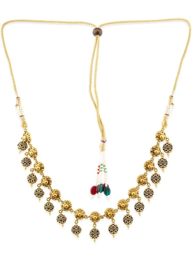 VOYLLA Voylla Rava Ball Ball Drop Choker Necklace For Women