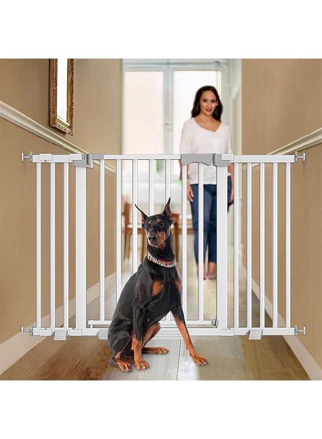 OASIS DESERT Self-Closing Safety Baby Doors, Extra Wide Children's Doors, Suitable For Up To 146 Cm: Includes Extension Racks Of 7 Cm, 14 Cm, 42 Cm, Easy To Install Durable Dog Doors, Stairs, Doorways - Image 1