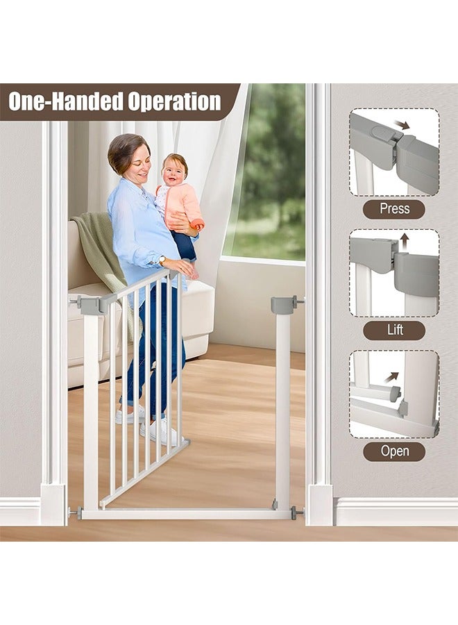 OASIS DESERT Self-Closing Safety Baby Doors, Extra Wide Children's Doors, Suitable For Up To 146 Cm: Includes Extension Racks Of 7 Cm, 14 Cm, 42 Cm, Easy To Install Durable Dog Doors, Stairs, Doorways - Image 4