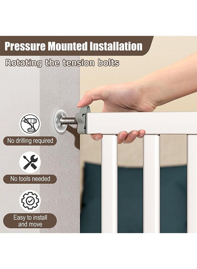 OASIS DESERT Self-Closing Safety Baby Doors, Extra Wide Children's Doors, Suitable For Up To 146 Cm: Includes Extension Racks Of 7 Cm, 14 Cm, 42 Cm, Easy To Install Durable Dog Doors, Stairs, Doorways - Image 5