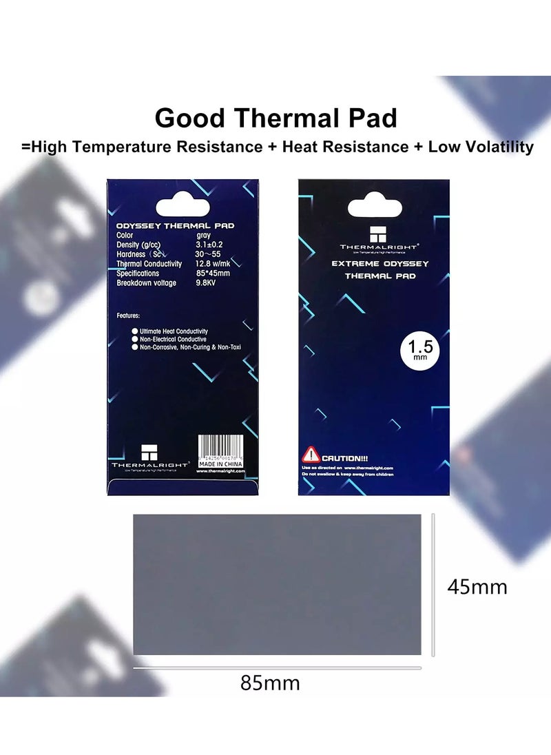 Thermalright Thermal Pad 1.5mm 12.8 W/mK, 85x45x1.5mm, Non Conductive Heat Resistance, Odyssey Silicone Thermal Pads for PC PS5 PS4 Laptop Heatsink GPU/CPU/SSD/VRAM/LED Cooler  - Image 2