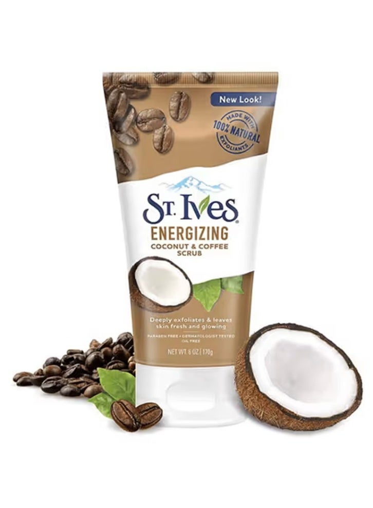 St. Ives Energizing Coconut & Coffee Facial Scrub - 170g - Image 3