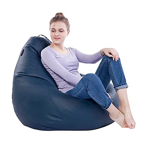 Generic LEXAVI Brand Prefilled Beanbag with Footstool with Beans XXXL Navy  - Image 3