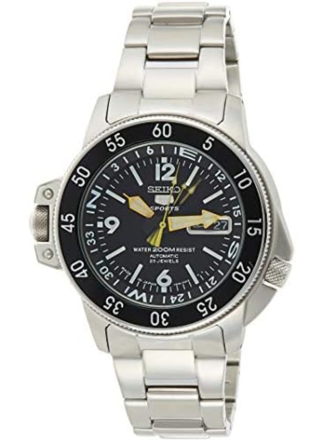 Seiko 5 Sports SKZ209J1 Men's Atlas Map Meter Stainless Steel Automatic Dive Watch - Image 1