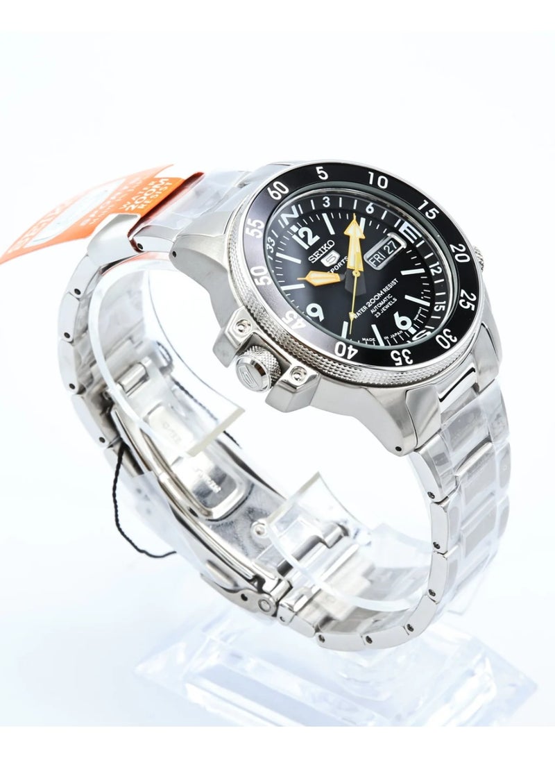 Seiko 5 Sports SKZ209J1 Men's Atlas Map Meter Stainless Steel Automatic Dive Watch - Image 3