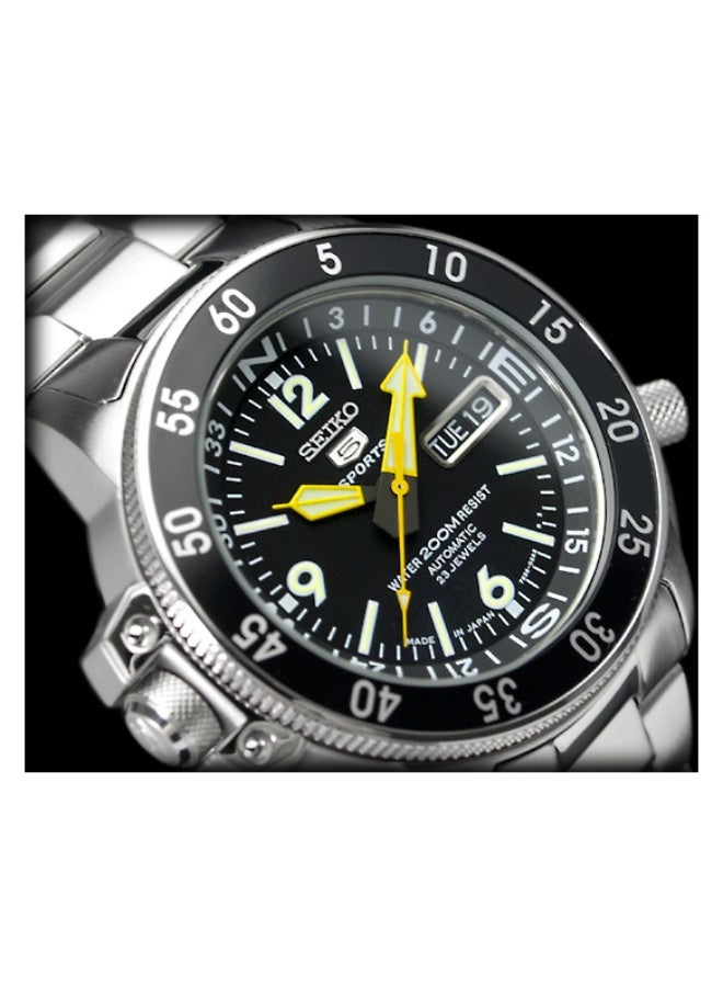 Seiko 5 Sports SKZ209J1 Men's Atlas Map Meter Stainless Steel Automatic Dive Watch - Image 4