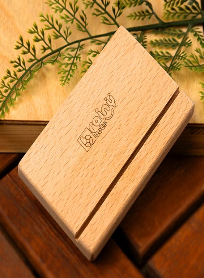 Brainytots Stable Flashcard Stand | Montessori Learning Tool | Enhances Visual & Cognitive Development | Anti-Topple Design | Easy-Swap Flashcard Holder | Natural Wood Display