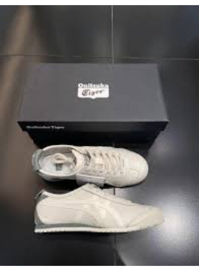 Onitsuka Tiger أونيتيكا تايجر مكسيكو 66 خطوط بيضاء مسطحة - Image 1