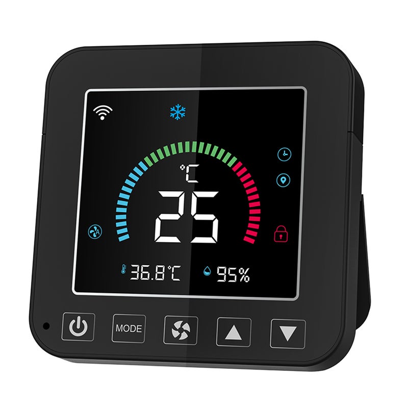 USB Power Supplys Tuya WiFi Intelligent Temperature Humidity Infrared Controller Home Living Room Bedroom Air Conditioner Thermostat LCD Display Screen with Backlight APP Remotes Control - Image 3