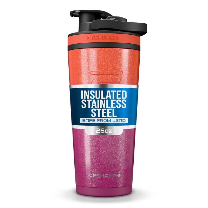 Ice Shaker Insulated Stainless Steel Shaker Bottle 26oz Summer Cold for 30 Hours Insulated Cup with Twiston Agitator OdorFree Bottle for Protein Shakes Water Smoothies Cocktails - Image 2
