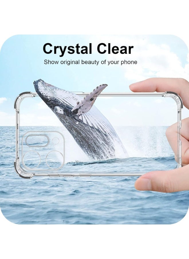 Case for OPPO Reno 14 Pro, Ultra Slim Crystal Clear Anti-Scratch Bumper Cover Flexible Soft TPU Anti-Fall Reinforced Corner Shockproof Transparent Case for Reno 14 Pro - Image 5