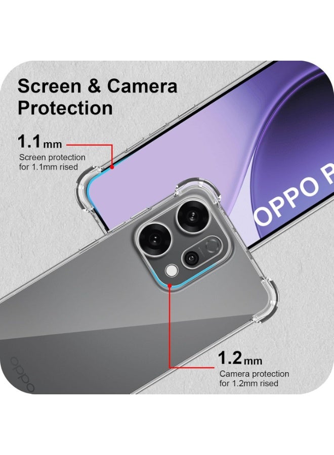 Case for OPPO Reno 14 Pro, Ultra Slim Crystal Clear Anti-Scratch Bumper Cover Flexible Soft TPU Anti-Fall Reinforced Corner Shockproof Transparent Case for Reno 14 Pro - Image 3