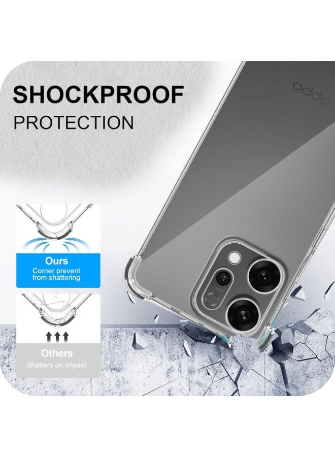 Case for OPPO Reno 14 Pro, Ultra Slim Crystal Clear Anti-Scratch Bumper Cover Flexible Soft TPU Anti-Fall Reinforced Corner Shockproof Transparent Case for Reno 14 Pro - Image 4