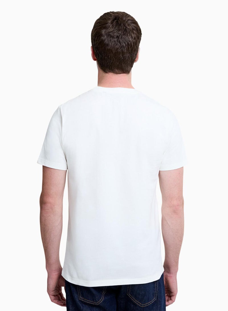 فرنش كونكشن تيشيرت بطبعة جيومترية مبطنة - Image 2