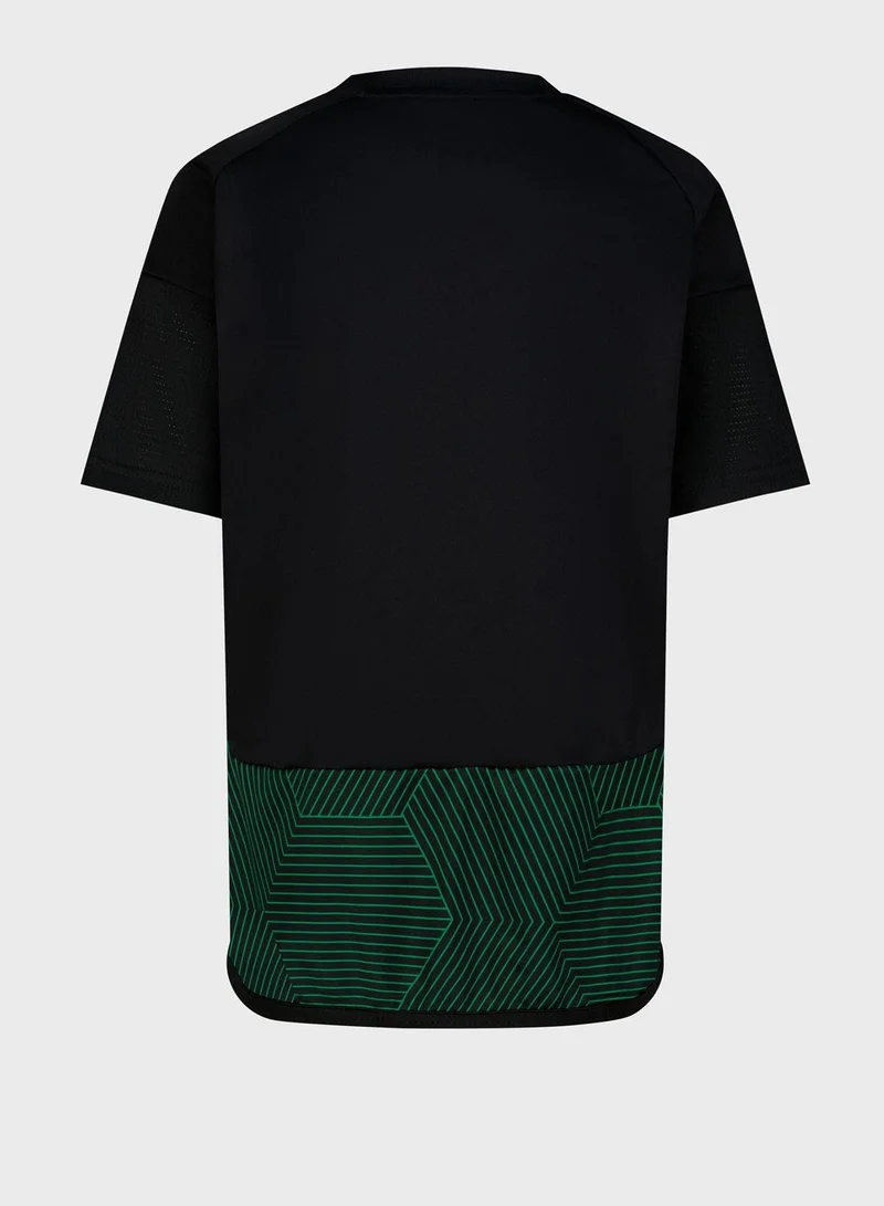 adidas قميص منتخب الإمارات للشباب أسود لكرة القدم للأولاد مقاس