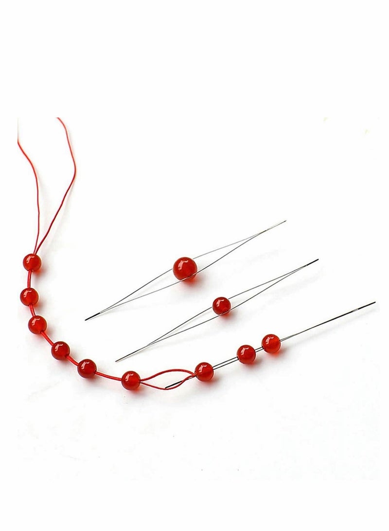 Excefore Big Eye Beading Needles, 10 Pcs Beading Needles Big Eye Beading Needles Beading Embroidery Stainless Needles with Needle Bottle for Jewelry Making (10cm, 5.5cm) - Image 4