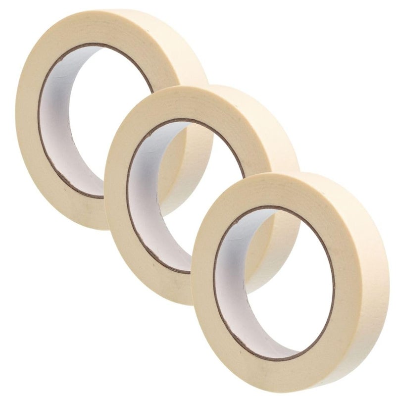 GTSE Masking Tape, 3 Rolls, 1 inch x 55 Yards (164 ft), Multi-Surface Adhesive Painting Tape, Perfect for Painting, Home, Office, School, Art, Crafts, Glass, Vinyl - Image 1
