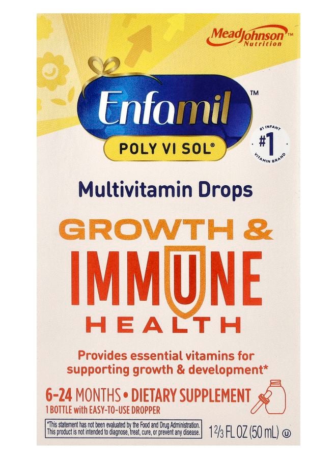 Enfamil Poly Vi Sol® Multivitamin Drops Growth & Immune Health 6-24 Months 1 2/3 fl oz (50 ml)