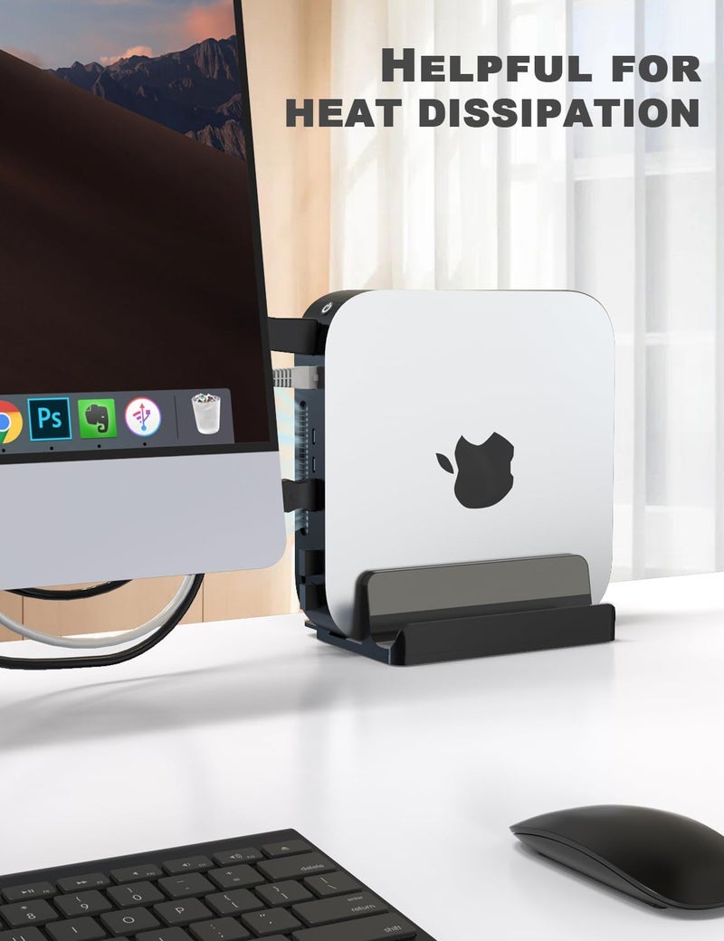PHOCAR Vertical Laptop Stand and Phone Holder for Desk - Compatible With MacBook, iPad, iPhone, HP, Dell, Surface, Chromebook - Gaming Base - Image 5