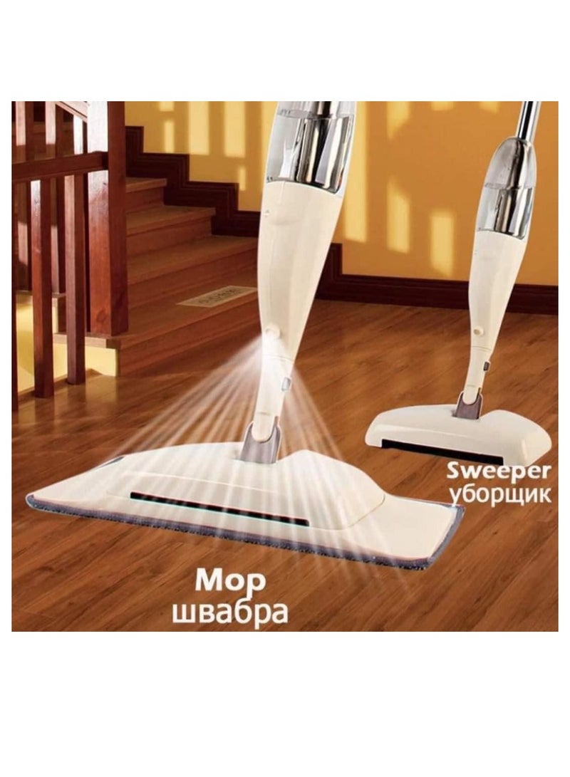 3 في 1 ممسحه لارضيات الباركيه والسيراميك والبورسلين و الرخام مع بخاخ الرذاذ للتعقيم مع مكنسه يدويه ، ممسحة لأرضية الحمام  والباركيه، تأتي في قطعة ثابتة وقطعة  هدية - Image 2