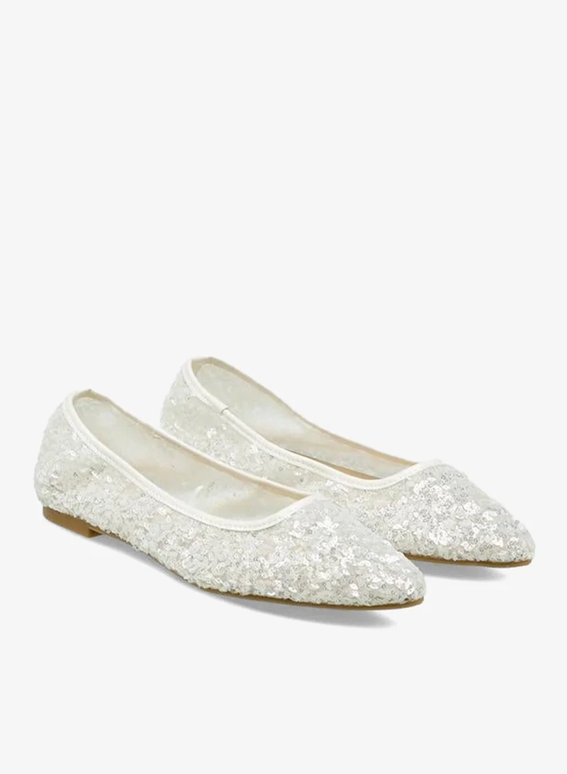 Flora Bella By Shoexpress Women Sequin Embellished Ballerina Shoes Ramadan Collection