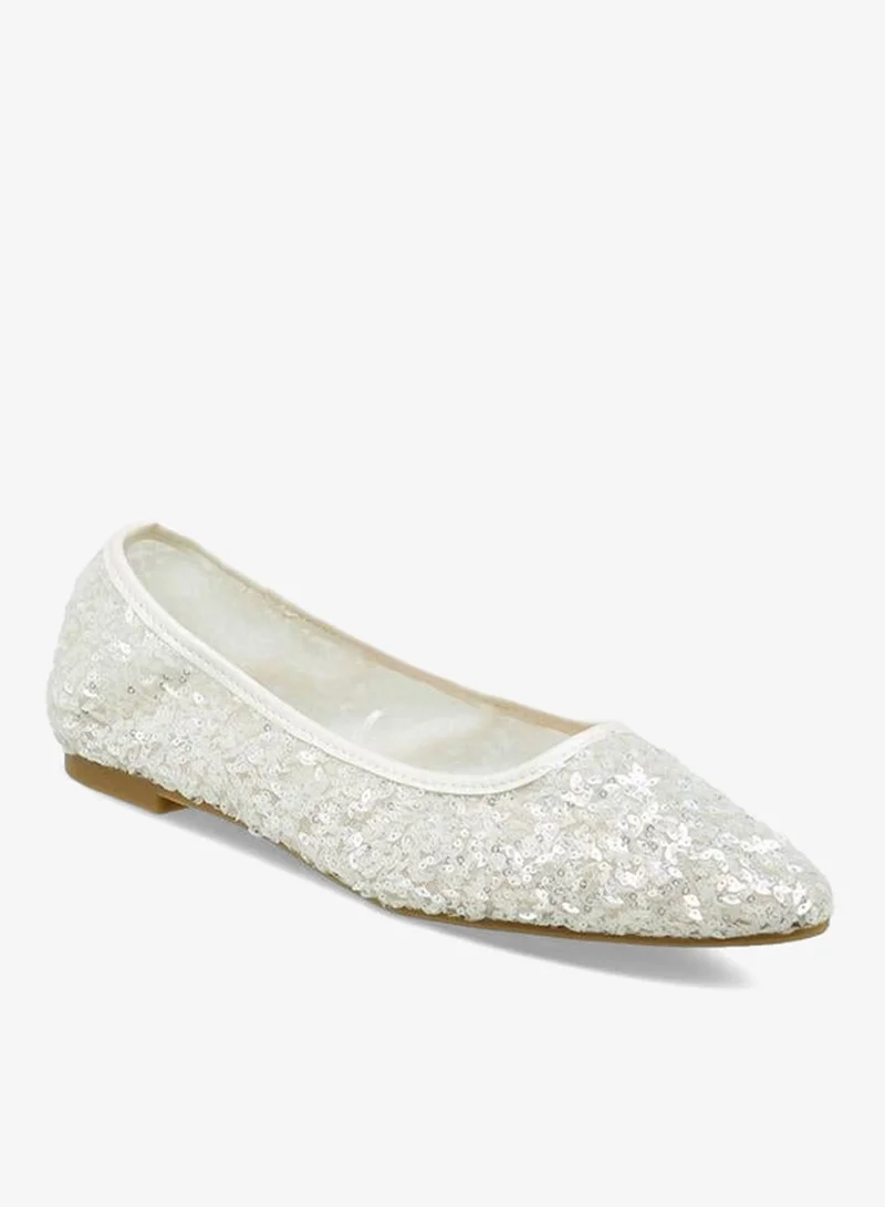 Flora Bella By Shoexpress Women Sequin Embellished Ballerina Shoes Ramadan Collection