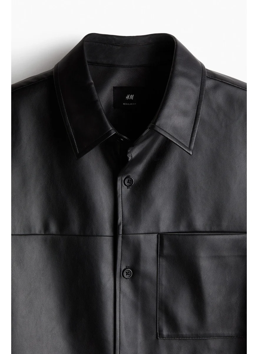 H&M Regular Fit Coated Shirt