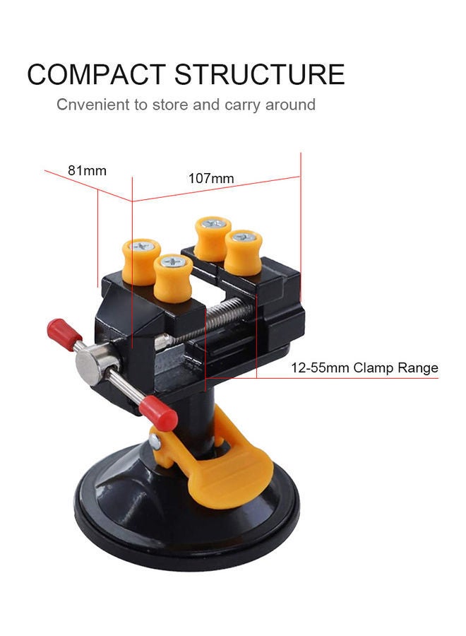 NIBEMINENT Mini Suction Vise Clamp Black  - Image 2