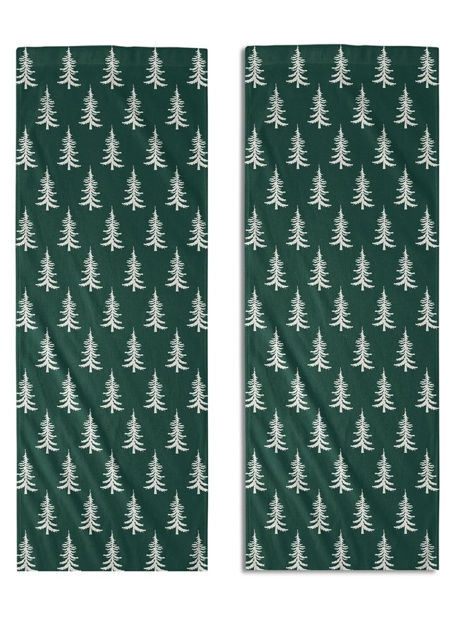 Aytipun Forest Green Christmas Hand Towels for Bathroom Set of 2 White Xmas Tree Print Holiday Themed Decorative Handtowels Soft Absorbent Bath Towel for Home Guest Room Hotel Gym Spa - Image 1