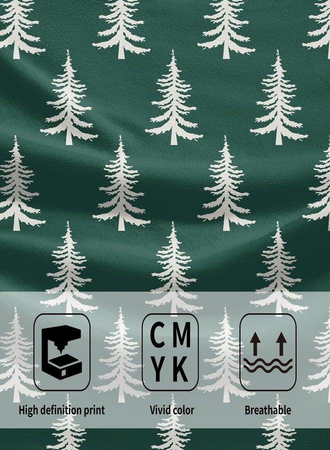 Aytipun Forest Green Christmas Hand Towels for Bathroom Set of 2 White Xmas Tree Print Holiday Themed Decorative Handtowels Soft Absorbent Bath Towel for Home Guest Room Hotel Gym Spa - Image 3
