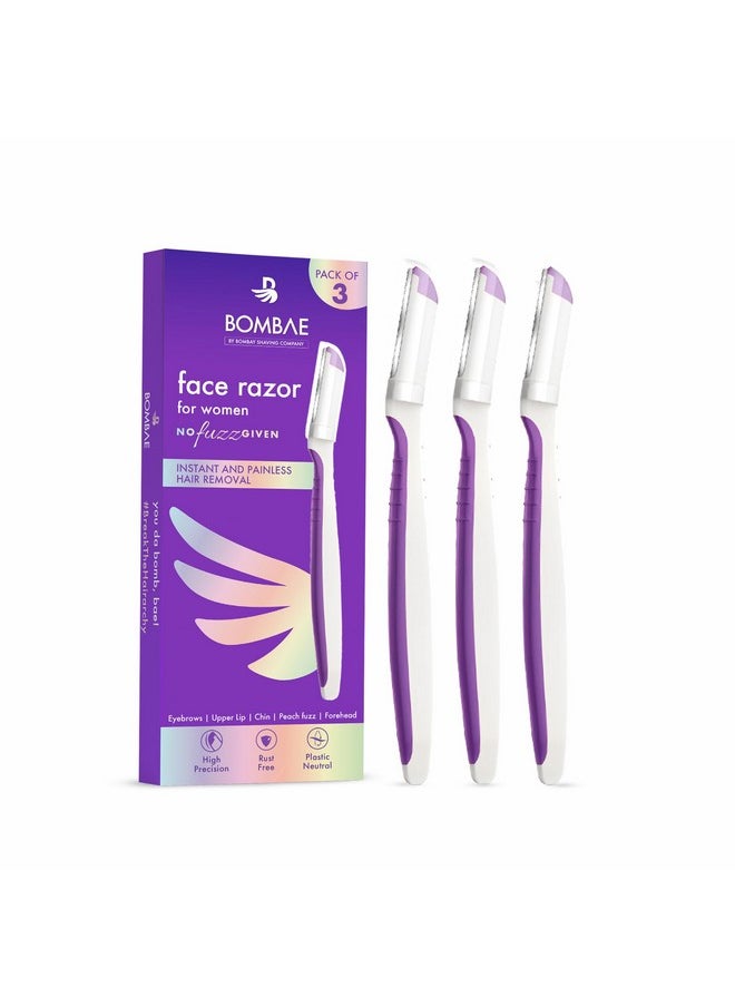 BOMBAY SHAVING COMPANY Face Razor For Women For Easy & Safe Facial Hair Removal (Pack Of 3)  - Image 1