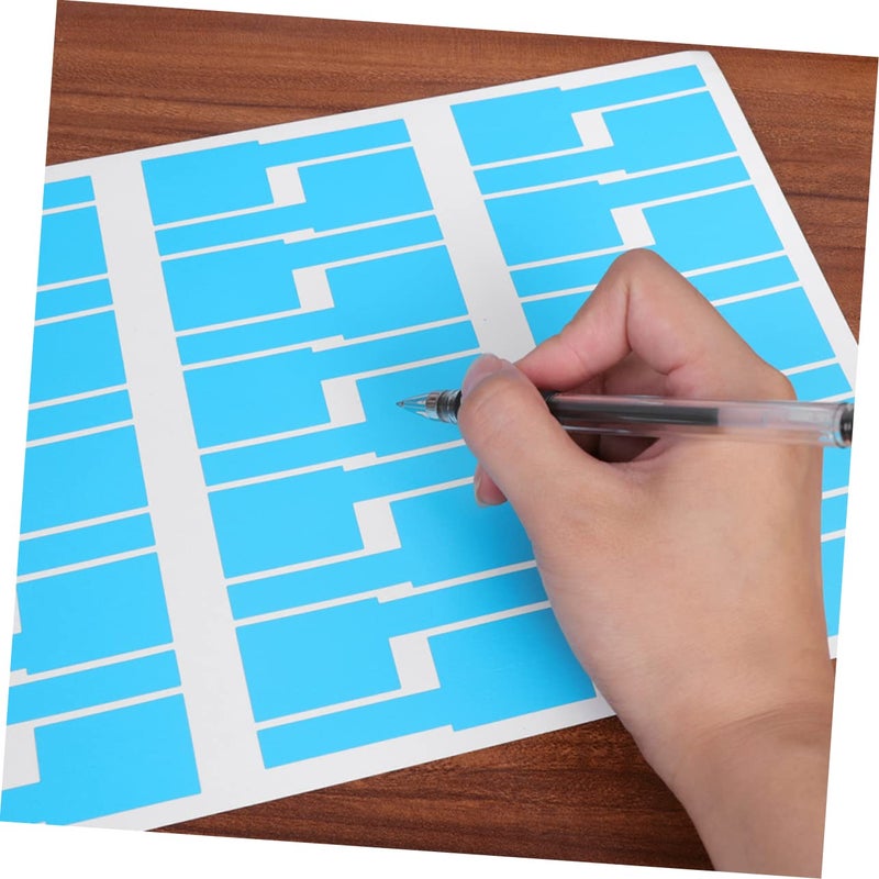 10 Pack A4 Blue Self Adhesive Cable Labels Waterproof Identification Stickers For Office Home - Image 5