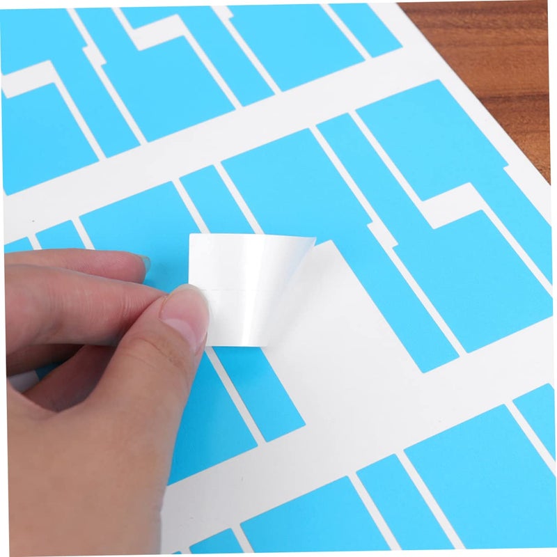 10 Pack A4 Blue Self Adhesive Cable Labels Waterproof Identification Stickers For Office Home - Image 3