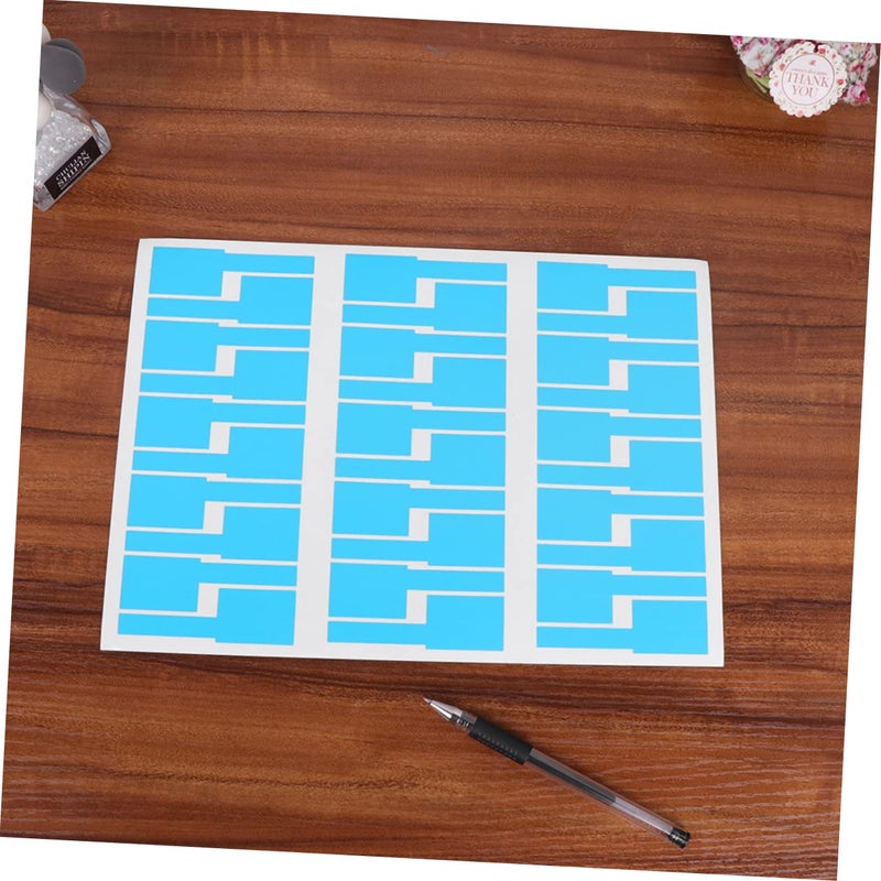 10 Pack A4 Blue Self Adhesive Cable Labels Waterproof Identification Stickers For Office Home - Image 4