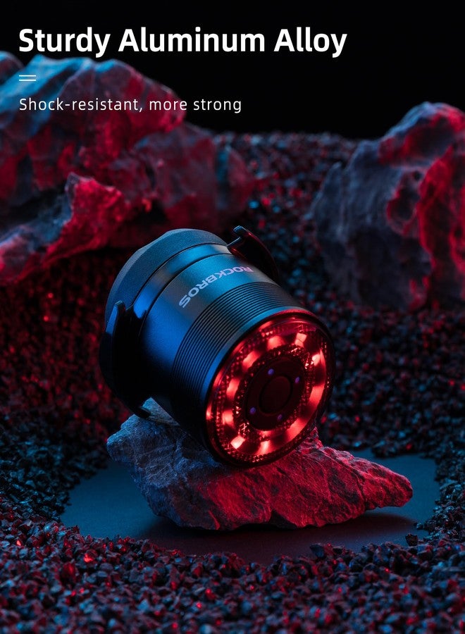 ROCKBROS Bike Tail Light, Rear Bike Light, 5 Modes, Type-C Rechargeable, 1oz Lightweight, IPX5, Aluminum Alloy Bike Taillight for Night Riding - Image 5
