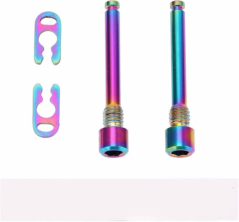 Tbest 4PCS Disc Brake Clip Fixing Screw, Ti Alloy Mountain Brake Clamp Thread Bolt Pin for - Image 1
