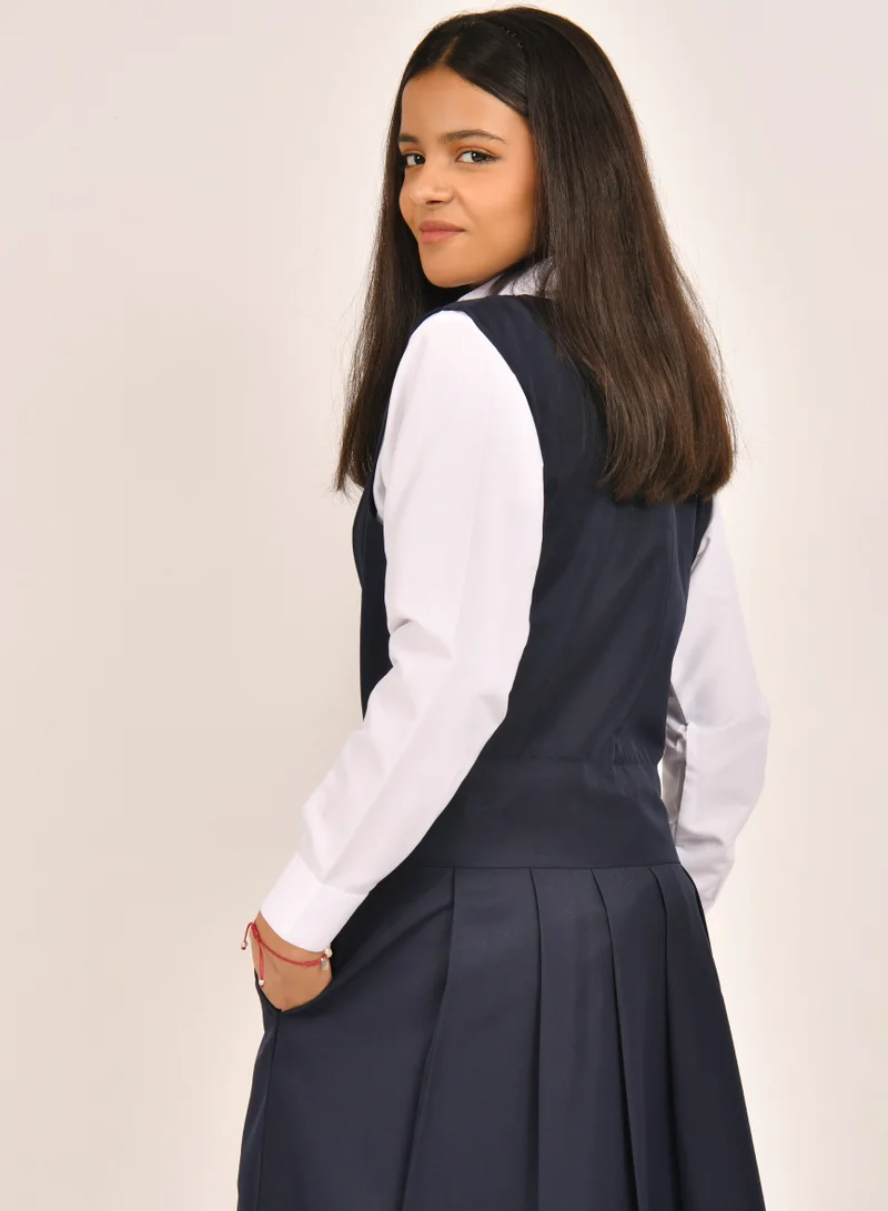 HAWRAA ABAYA Round cut apron with pleats on the entire bottom and hidden pockets