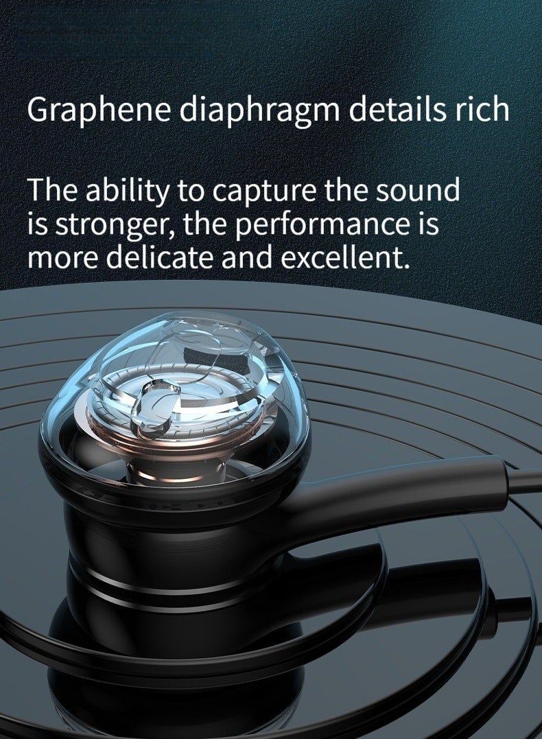 Wireless Bluetooth Headphones Neck Worn Binaural High Sound Quality Headphones (Black)